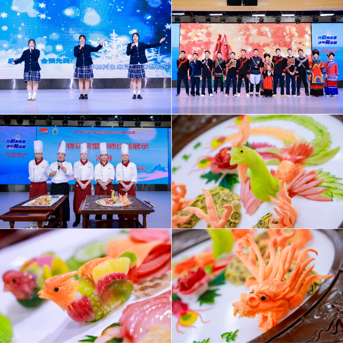 桌子上的盘子里摆着许多食物

描述已自动生成